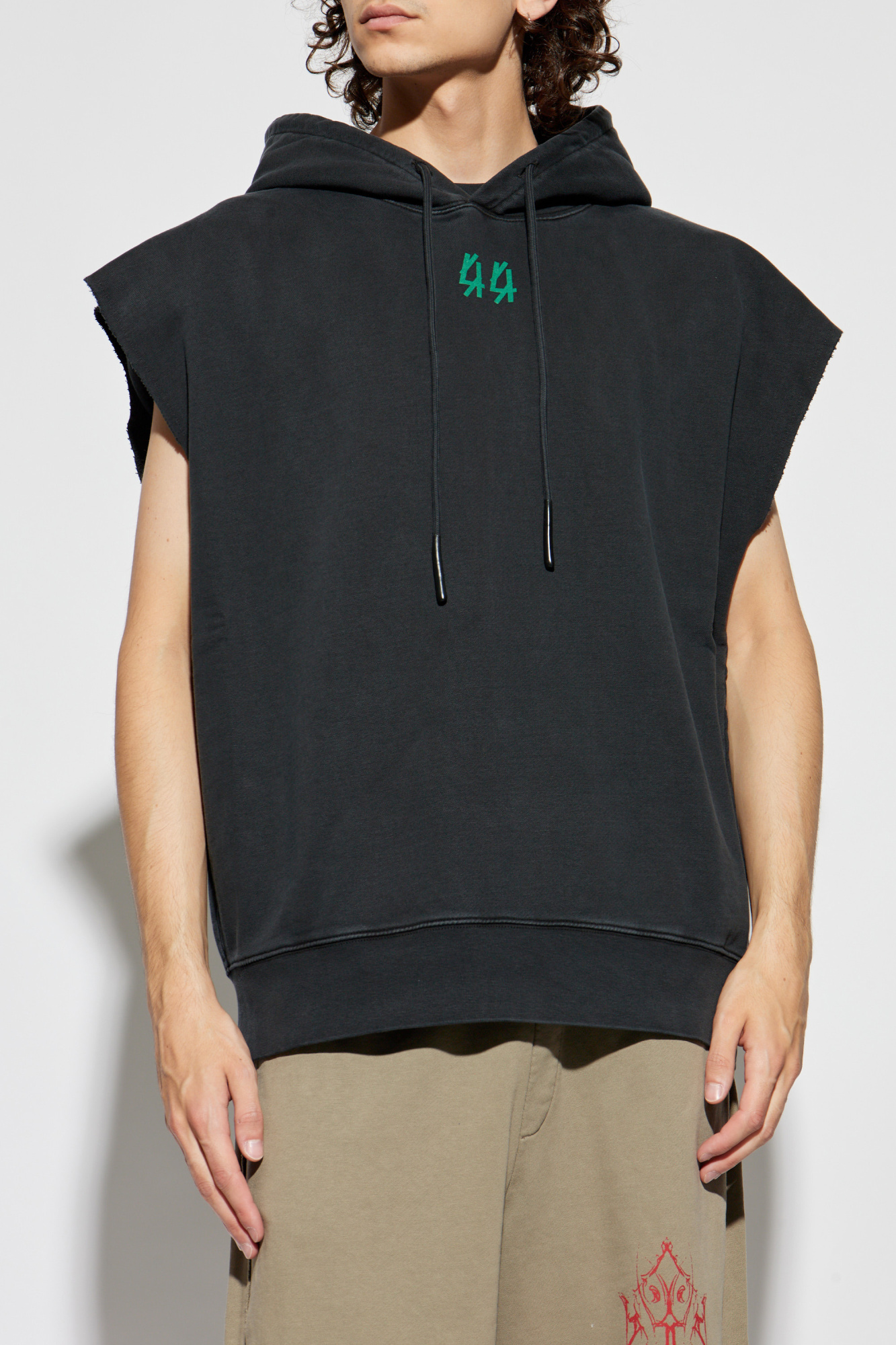 パーカー・フーディ 44 LABEL Men Hoodies B0030576 FA583P606 Black パーカー・フーディ 44 LABEL Men Hoodies B0030576 FA583P606